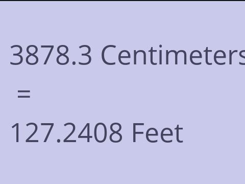 3878.3 CM TO FEET