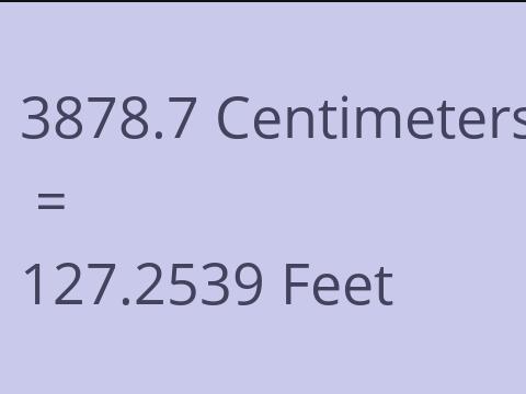 3878.7 CM TO FEET