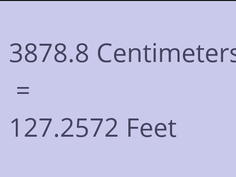 3878.8 CM TO FEET