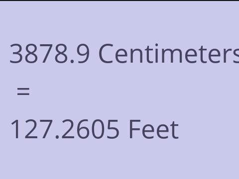 3878.9 CM TO FEET