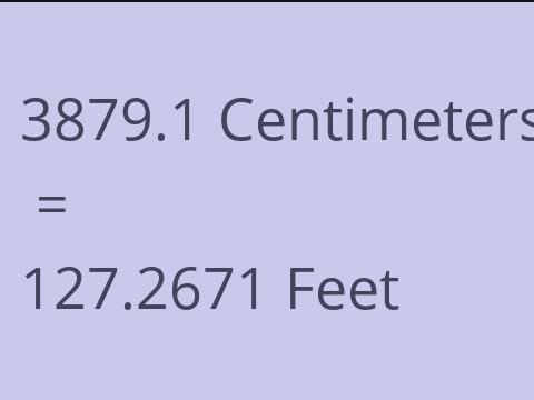 3879.1 CM TO FEET