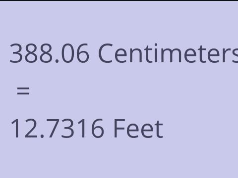 388.06 CM TO FEET