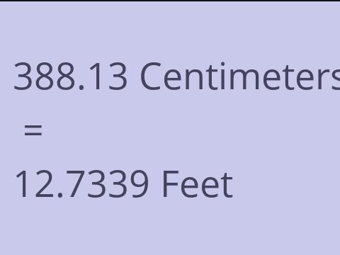 388.13 CM TO FEET