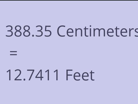 388.35 CM TO FEET