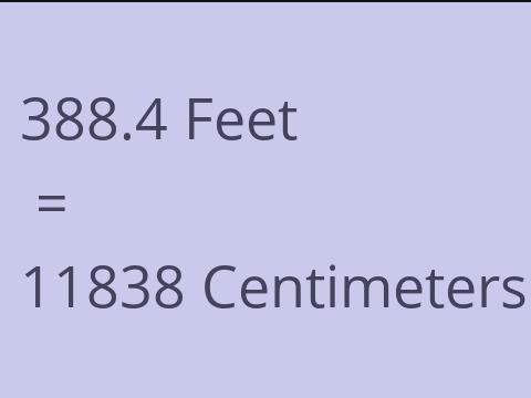 388.4 FEET TO CM