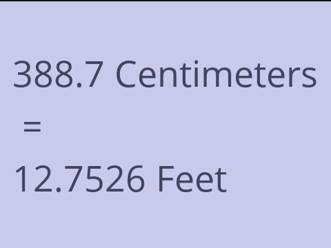 388.7 CM TO FEET