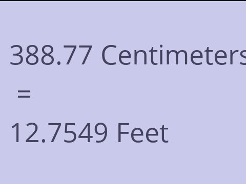 388.77 CM TO FEET