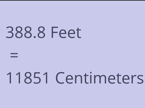 388.8 FEET TO CM