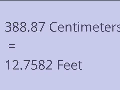 388.87 CM TO FEET