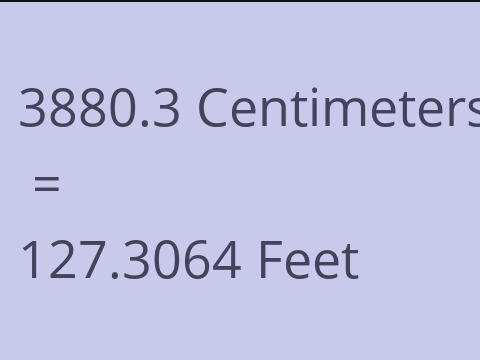 3880.3 CM TO FEET