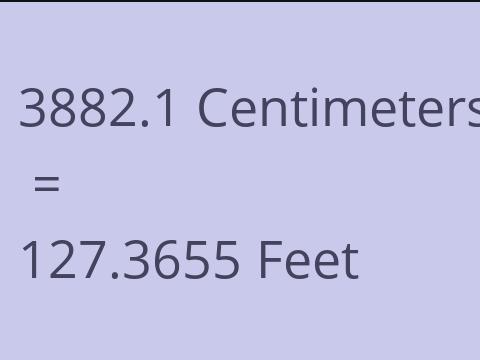 3882.1 CM TO FEET