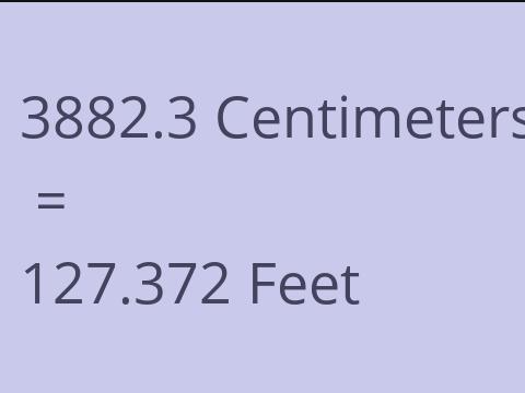 3882.3 CM TO FEET