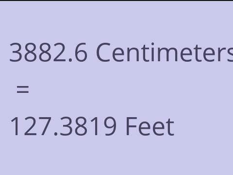 3882.6 CM TO FEET