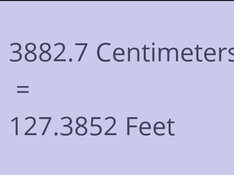 3882.7 CM TO FEET