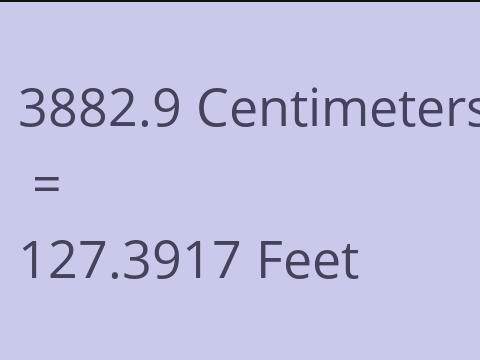 3882.9 CM TO FEET