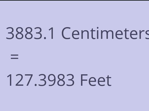 3883.1 CM TO FEET