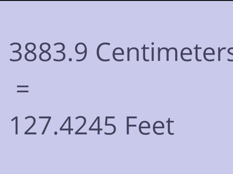 3883.9 CM TO FEET