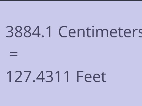 3884.1 CM TO FEET