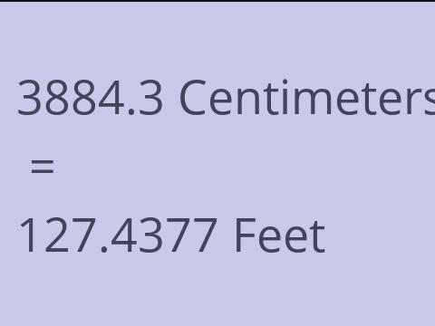 3884.3 CM TO FEET