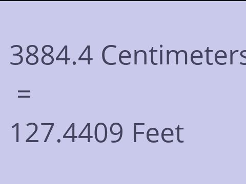 3884.4 CM TO FEET
