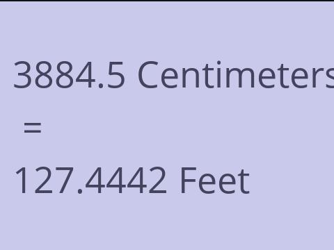 3884.5 CM TO FEET