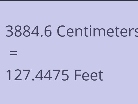 3884.6 CM TO FEET
