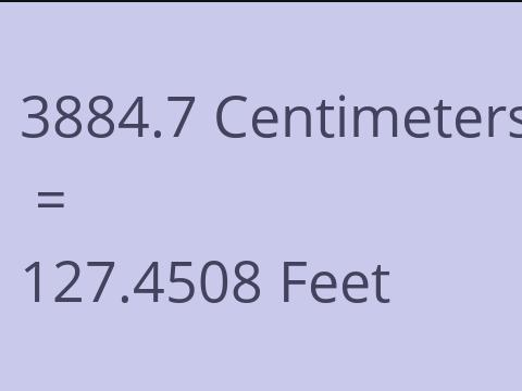 3884.7 CM TO FEET