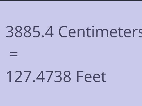 3885.4 CM TO FEET