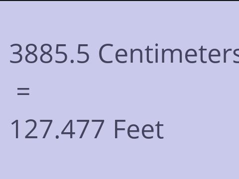 3885.5 CM TO FEET