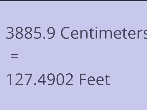 3885.9 CM TO FEET