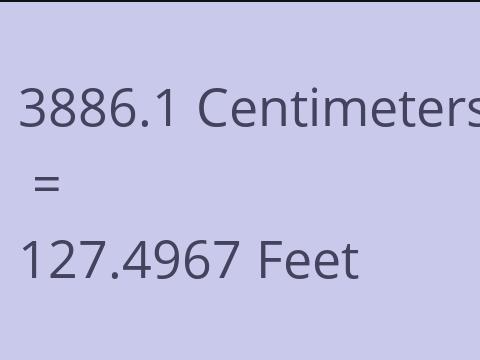 3886.1 CM TO FEET