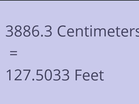3886.3 CM TO FEET