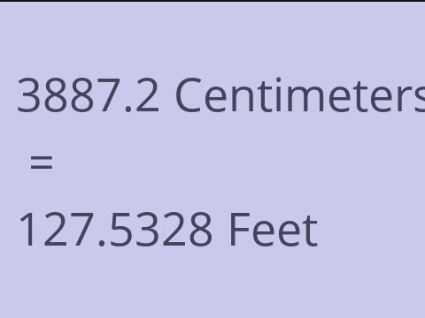 3887.2 CM TO FEET