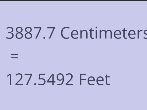 3887.7 CM TO FEET