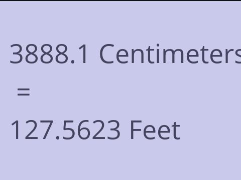 3888.1 CM TO FEET