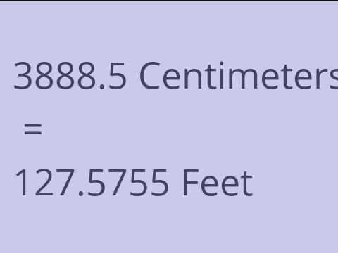 3888.5 CM TO FEET