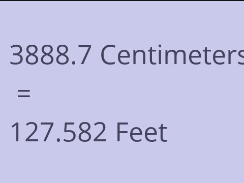 3888.7 CM TO FEET