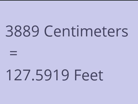 3889 CM TO FEET