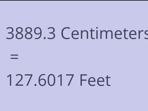 3889.3 CM TO FEET