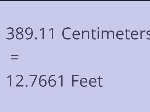 389.11 CM TO FEET