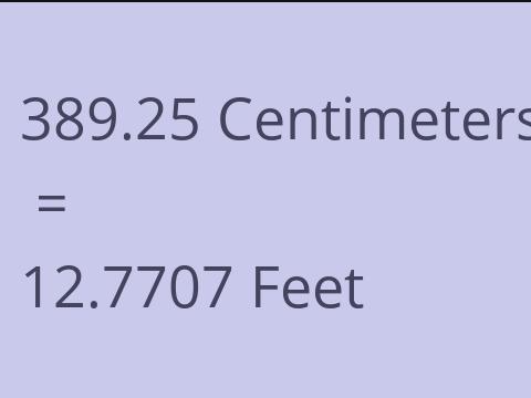 389.25 CM TO FEET