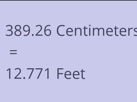 389.26 CM TO FEET