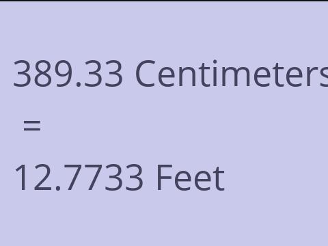 389.33 CM TO FEET