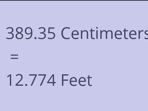 389.35 CM TO FEET