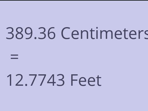 389.36 CM TO FEET