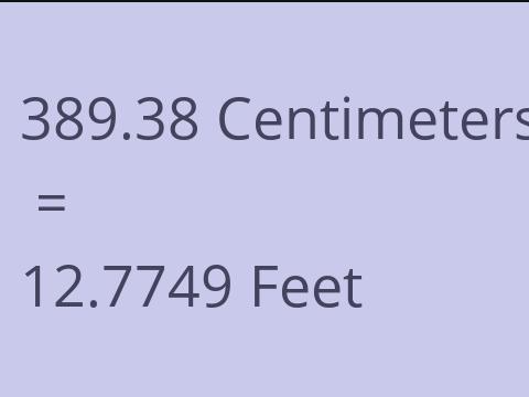 389.38 CM TO FEET