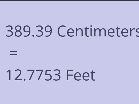 389.39 CM TO FEET