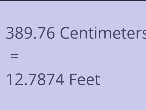 389.76 CM TO FEET