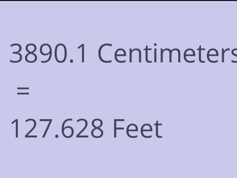 3890.1 CM TO FEET