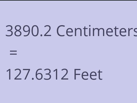 3890.2 CM TO FEET